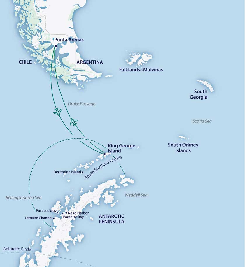 Aero-Crucero PUQ-PUQ Círculo Polar en el M/V Sylvia Earle