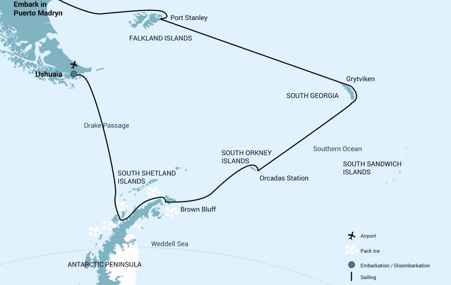 Antártida e Islas Subantárticas en el MV Ortelius PMY