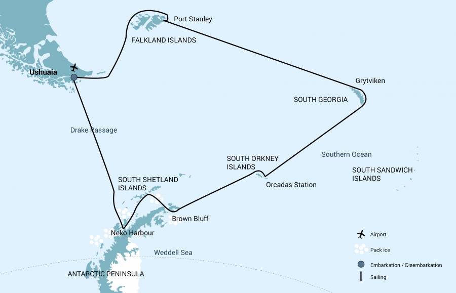 Antártida e Islas Subantárticas en el M/V Plancius (USH)